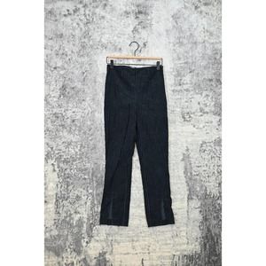 Frame Denim Black Pinstripe Cropped Pants